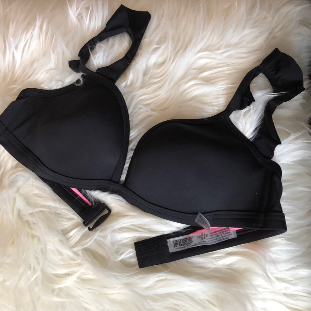 VS Pink Ruffle Bikini Top